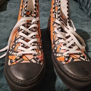Burberry Multicolor High-Top Sneakers
